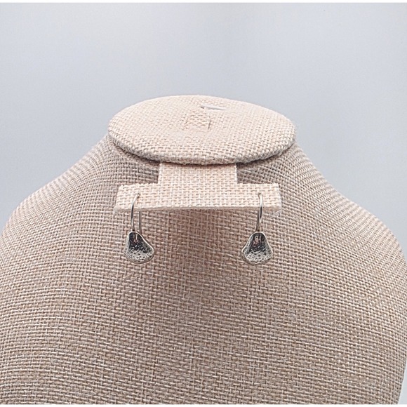 Vtg SILPADA Earrings Teardrop 925 Sterling Silver Textured Signed FREE $HIPPING! - Picture 2 of 7